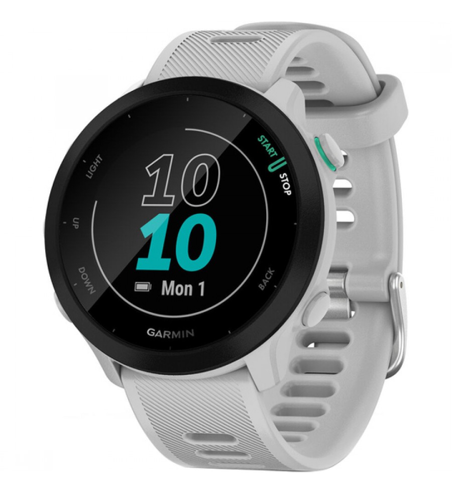 Smartwatch Garmin Forerunner 55 010-02562-11 con Pantalla de 1.04"/Bluetooth/GPS/5 ATM - White (Caja Fea)