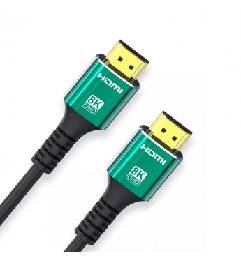 Cable HDMI HDTV 8K (10 Metros) - Negro/Verde