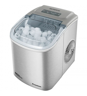  Fabricadora de Hielo Mondial MG-12GI Turba Ice Premiun 1.3L / 13KG / 220V - Plata