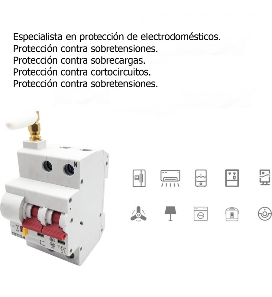 Disyuntor MCB ZISB9-4P 16A Wi-Fi - 400V/50Hz (Caja Fea)