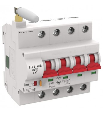Disyuntor MCB ZISB9-4P 16A Wi-Fi - 400V/50Hz (Caja Fea)