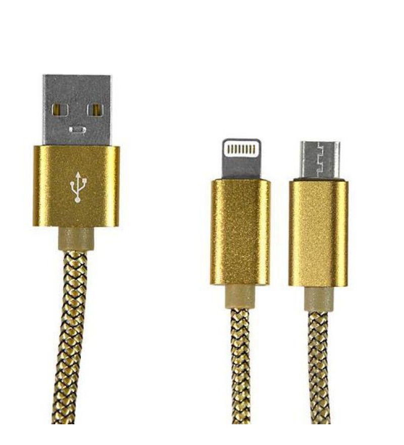 CABLE USB GENIO G86 IPHONE/MICRO USB DOR