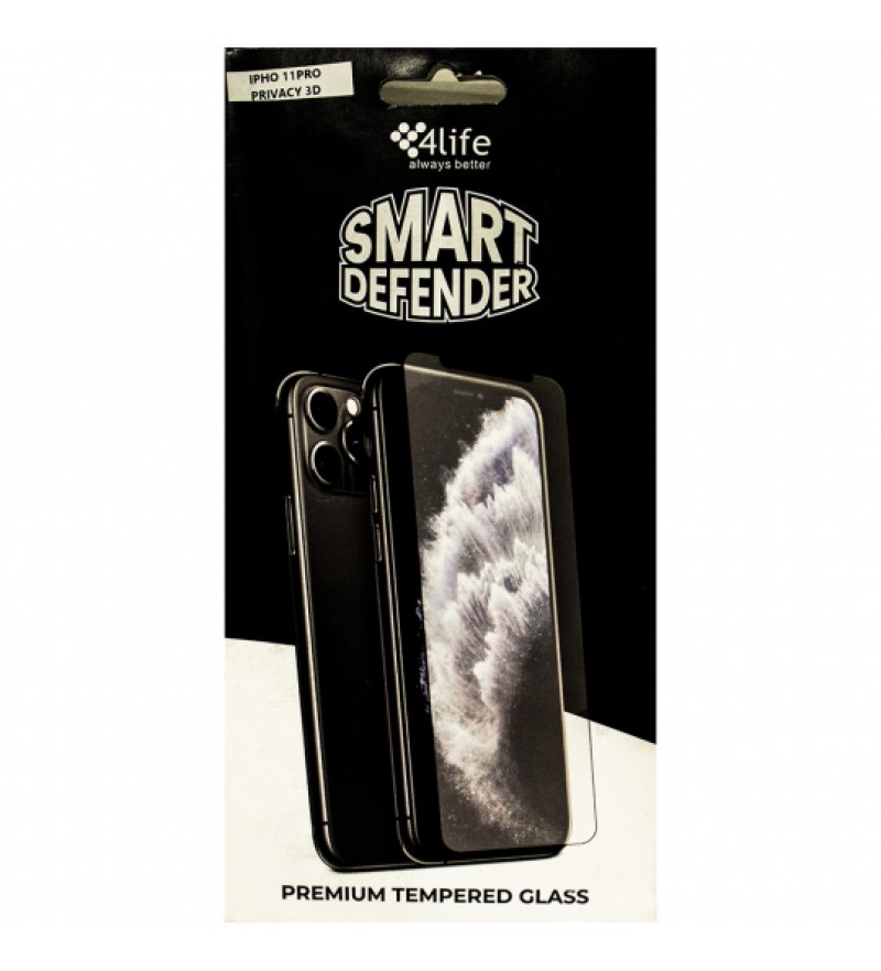 Pelicula para iPhone 11 Pro 4Life Premium Tempered Glass Privacy 3D - Negro