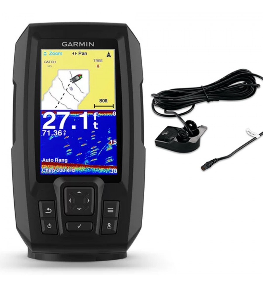 Sonda para Pesca Garmin Striker Plus 4 010-01870-01 Pantalla de 4.3 con GPS  + Transductor - Negro
