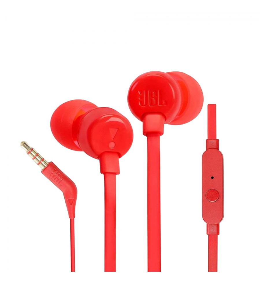 Auriculares JBL TUNE 110 con Micr fono Rojo