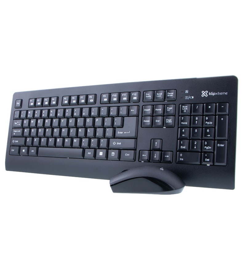 Kit Klipxtreme Inspire KCK-265S Teclado + Mouse Inalámbricos/Español - Negro