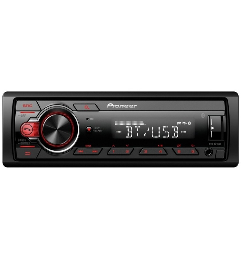 Radio Automotriz Pioneer MVH-S215BT con Android/Bluetooth/Jack 3.5mm - Negro