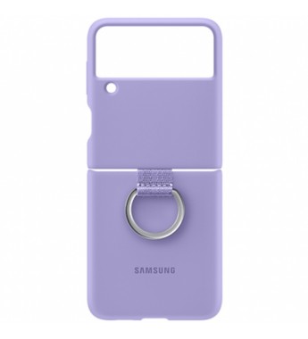 Funda para Galaxy Z Flip 3 Samsung Silicone Cover with Ring EF-PF711TVEGWW - Lavanda