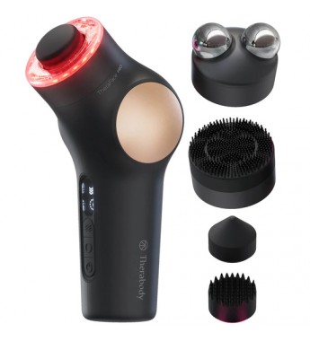 Masajeador Facial Therabody TheraFace PRO hasta 2400 PPM con Luz LED de Terapia - Negro