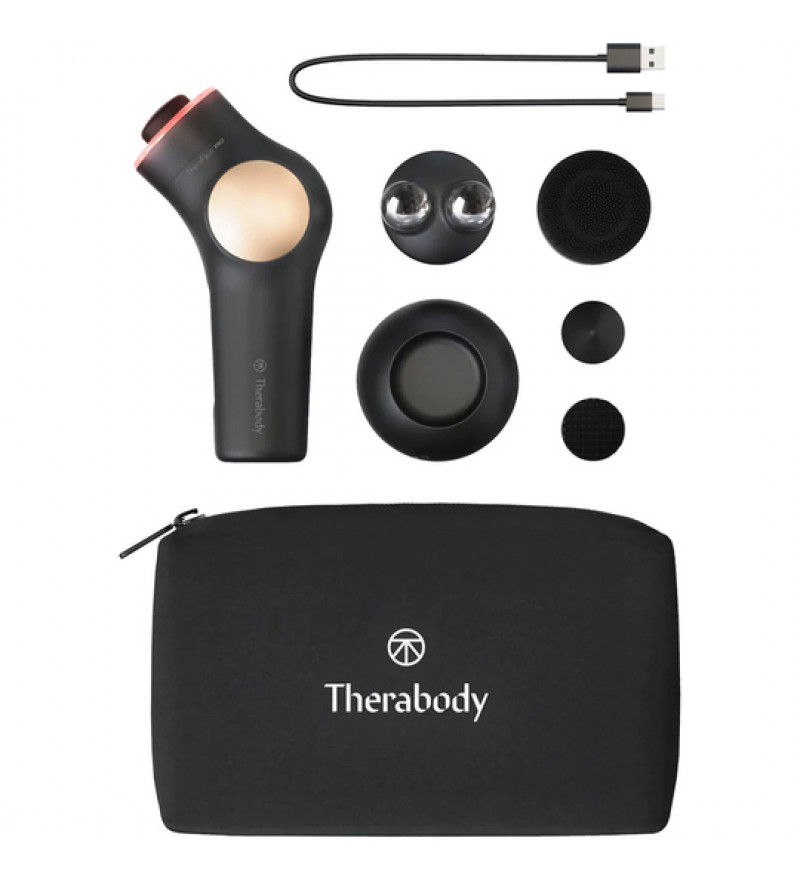 Masajeador Facial Therabody TheraFace PRO hasta 2400 PPM con Luz LED de Terapia - Negro