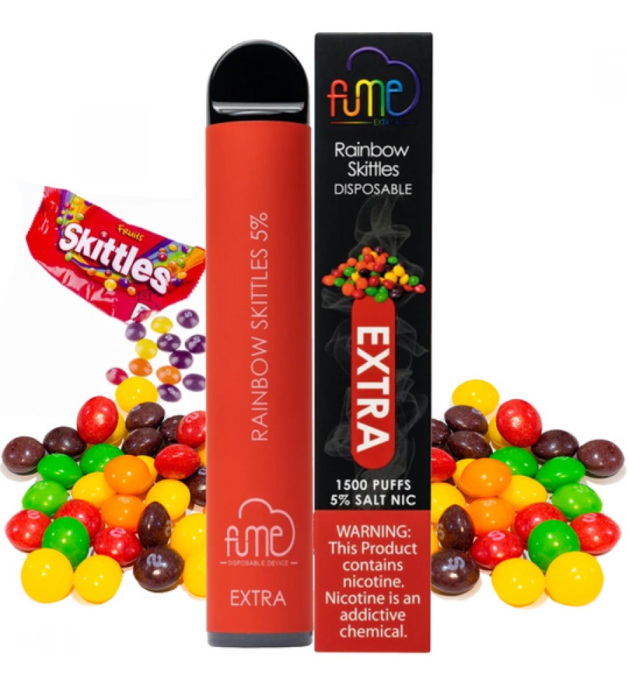 Vape Desechable Fume Extra 1500 Puffs con 5% Nicotina - Rainbow Candy