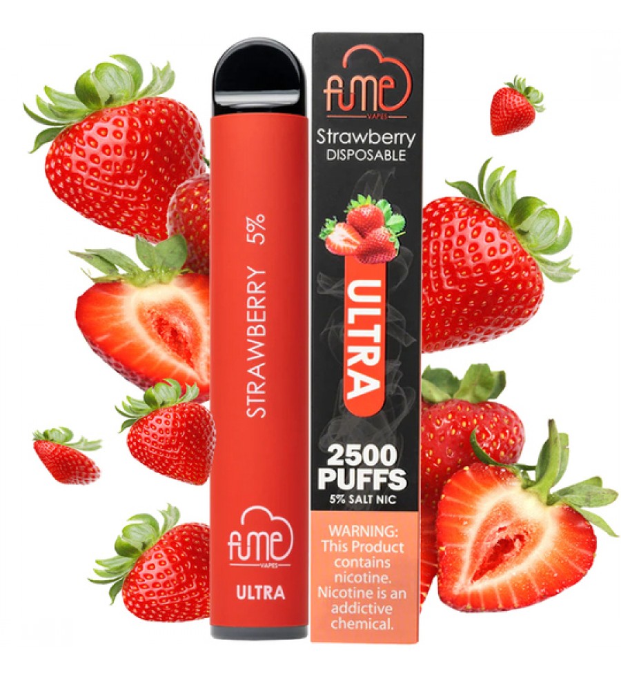Vape Desechable Fume Ultra 2500 Puffs con 5% Nicotina - Strawberry